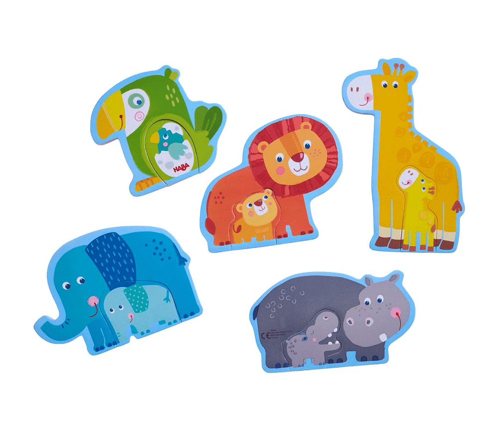 Badeleke puslespill med dyr