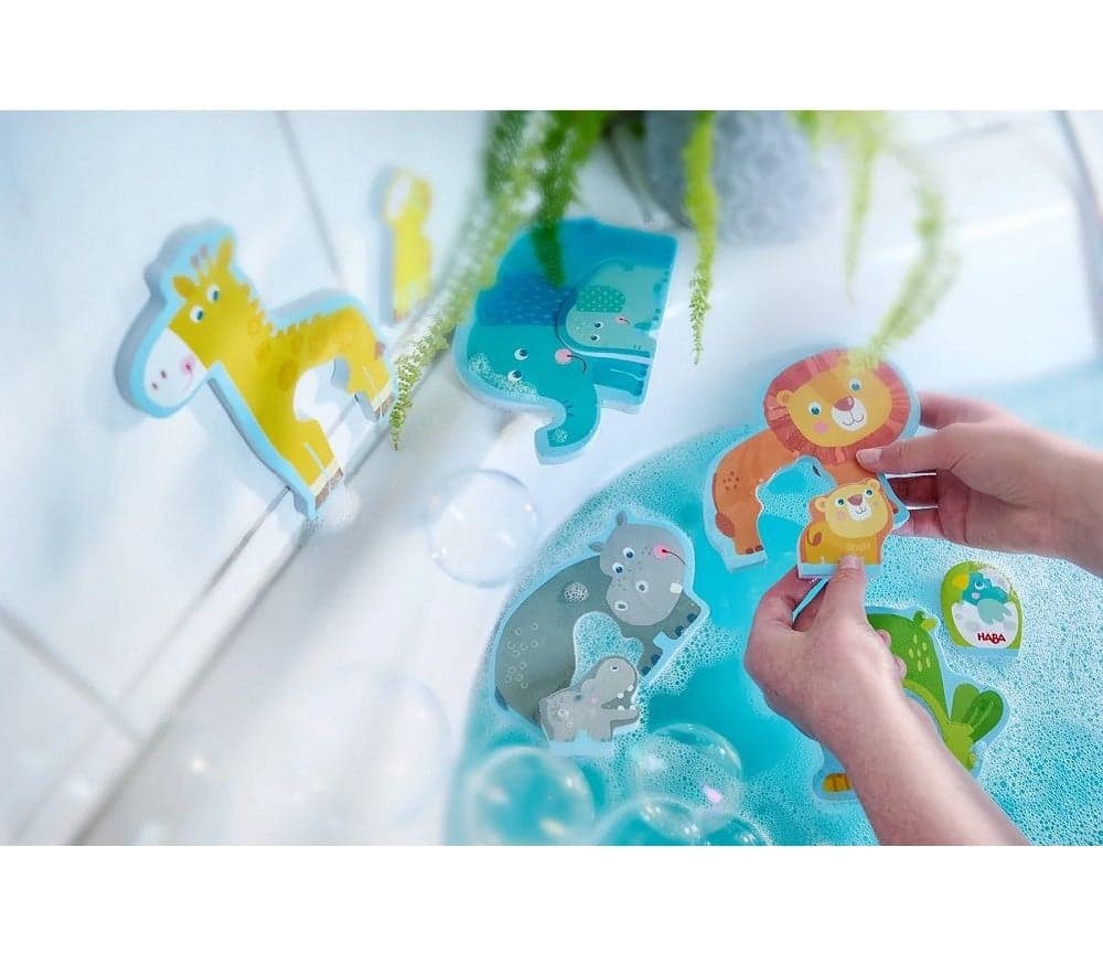 Badeleke puslespill med dyr