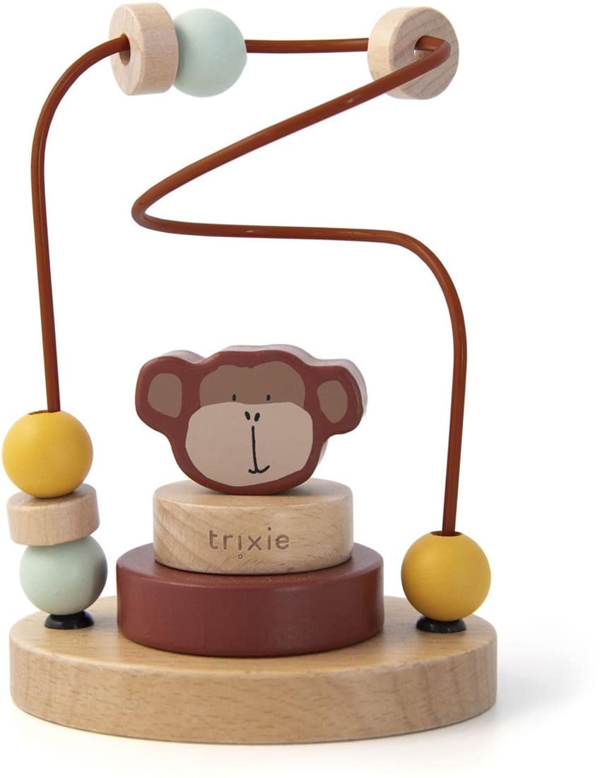 Perlelabyrint og stabletårn med apekatt